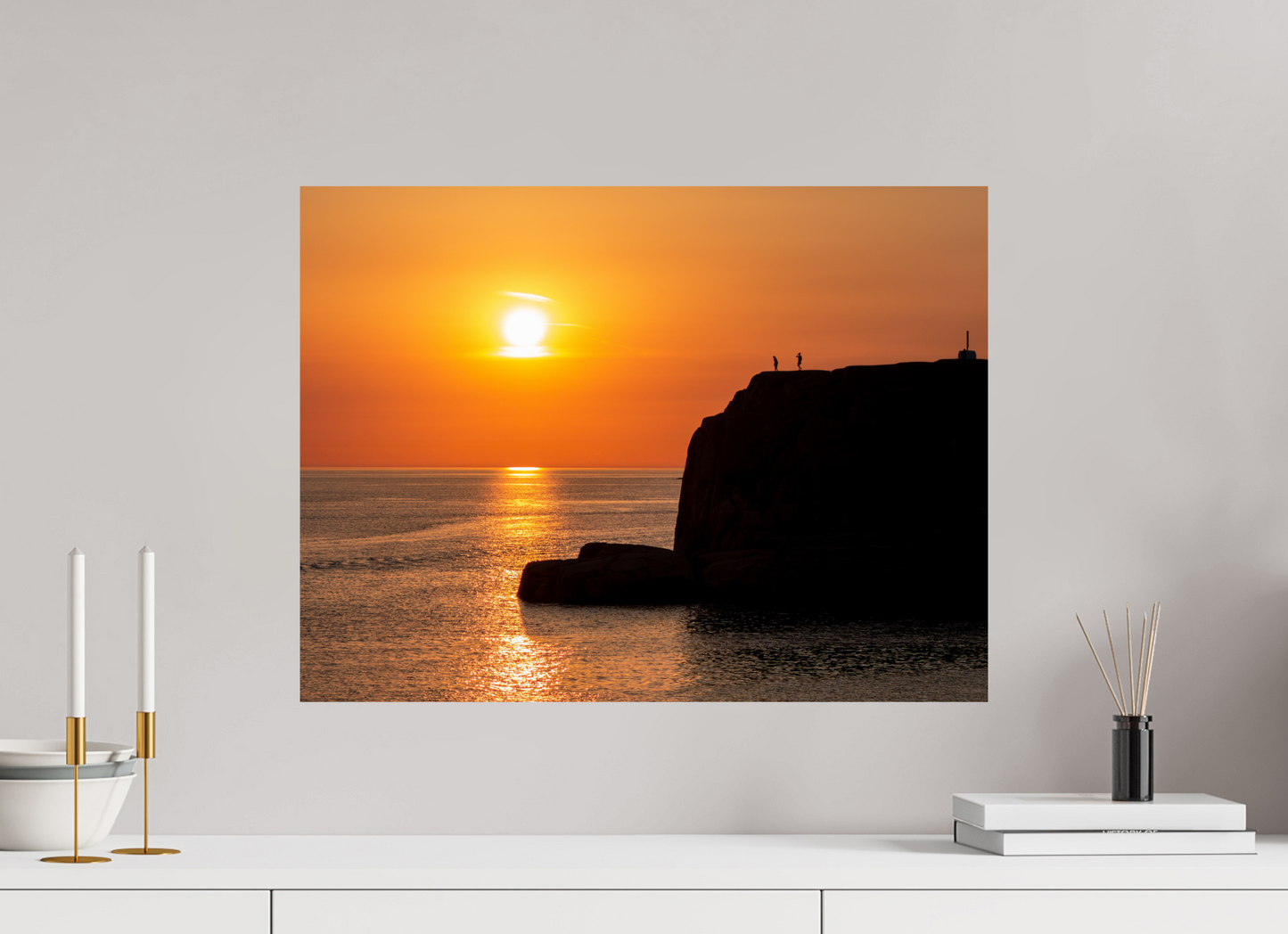 Cliff in sunset