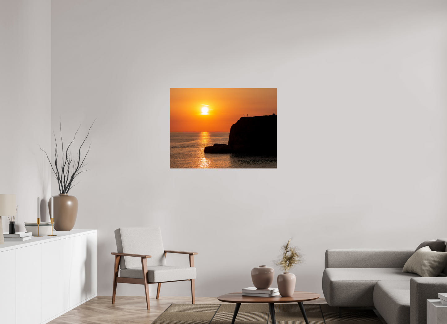 Cliff in sunset