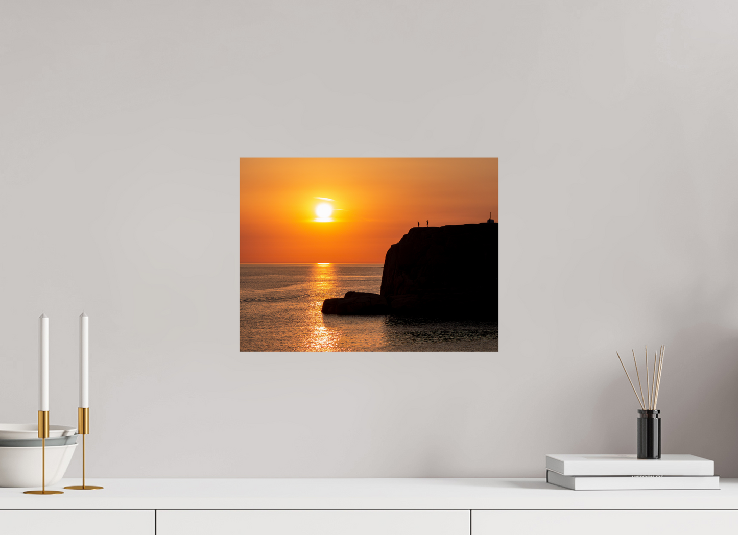 Cliff in sunset
