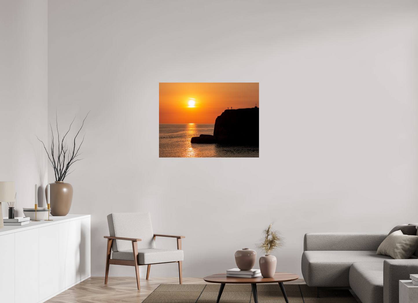 Cliff in sunset
