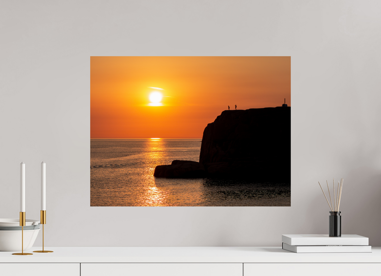 Cliff in sunset