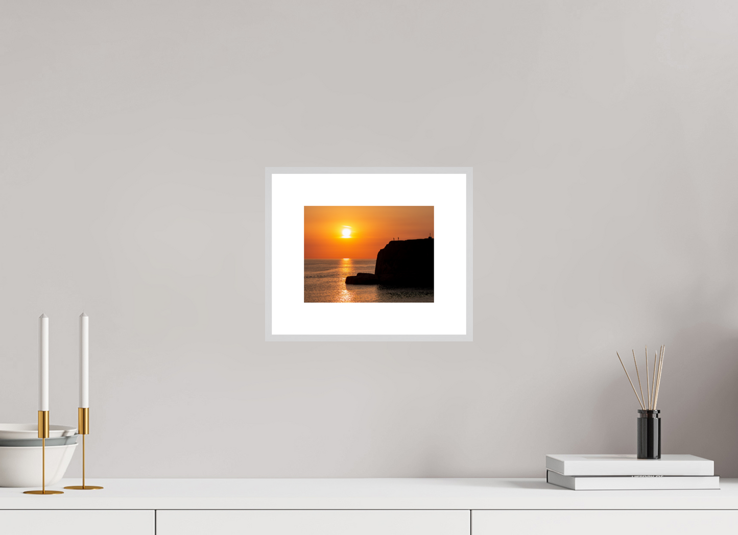 Cliff in sunset