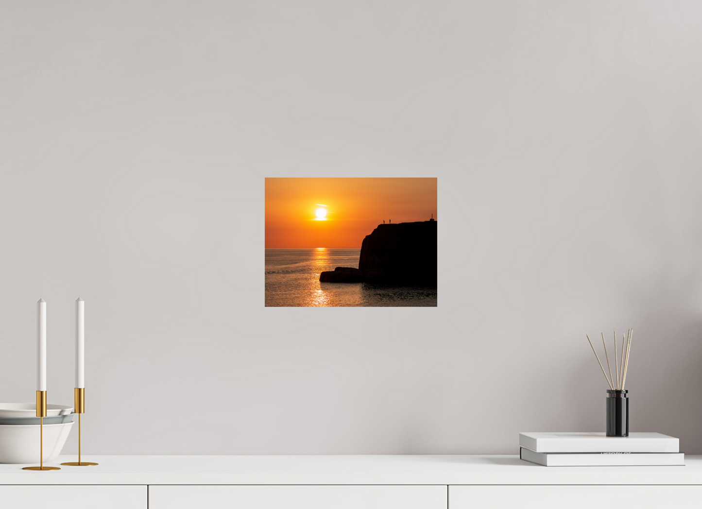 Cliff in sunset
