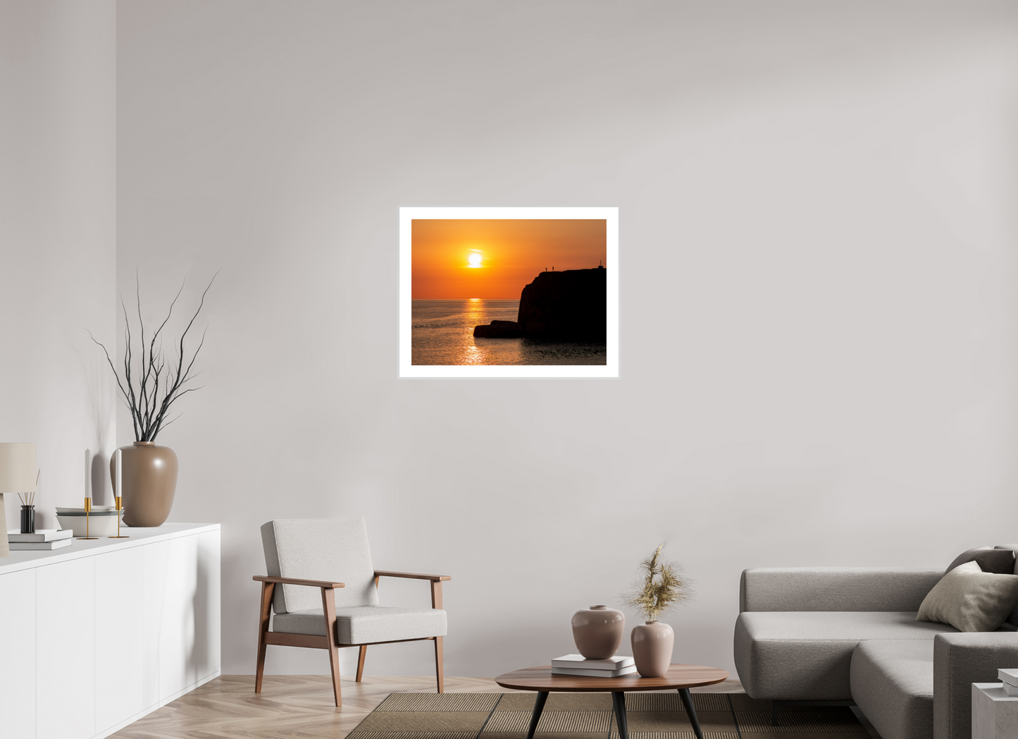 Cliff in sunset