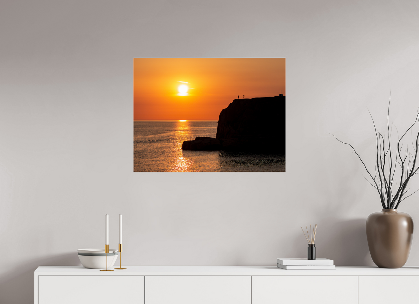 Cliff in sunset