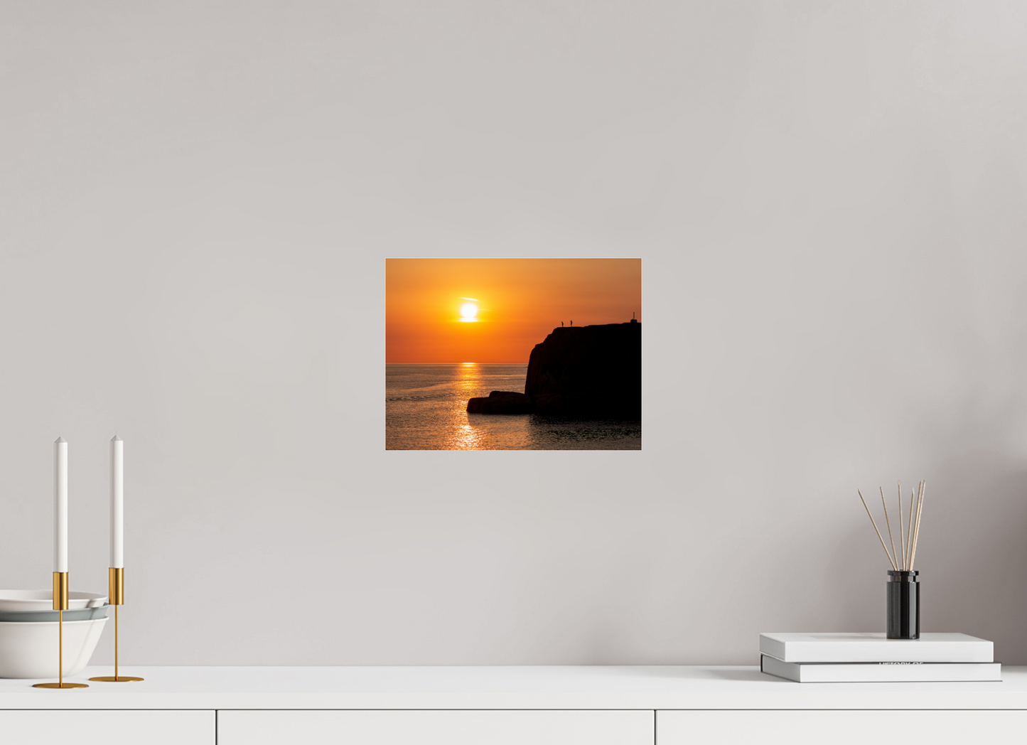 Cliff in sunset