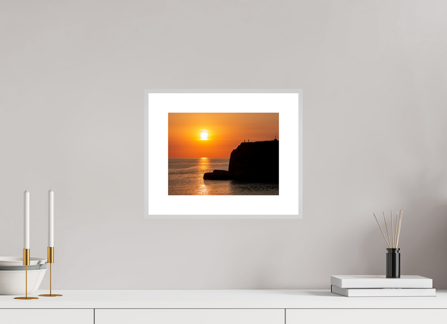 Cliff in sunset