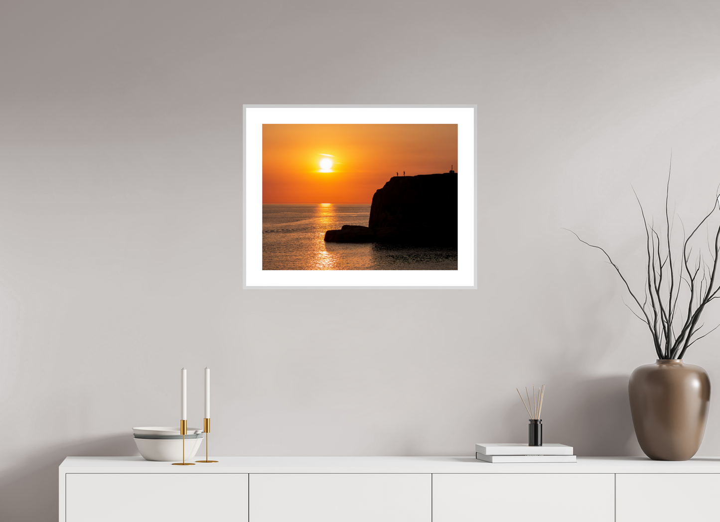 Cliff in sunset