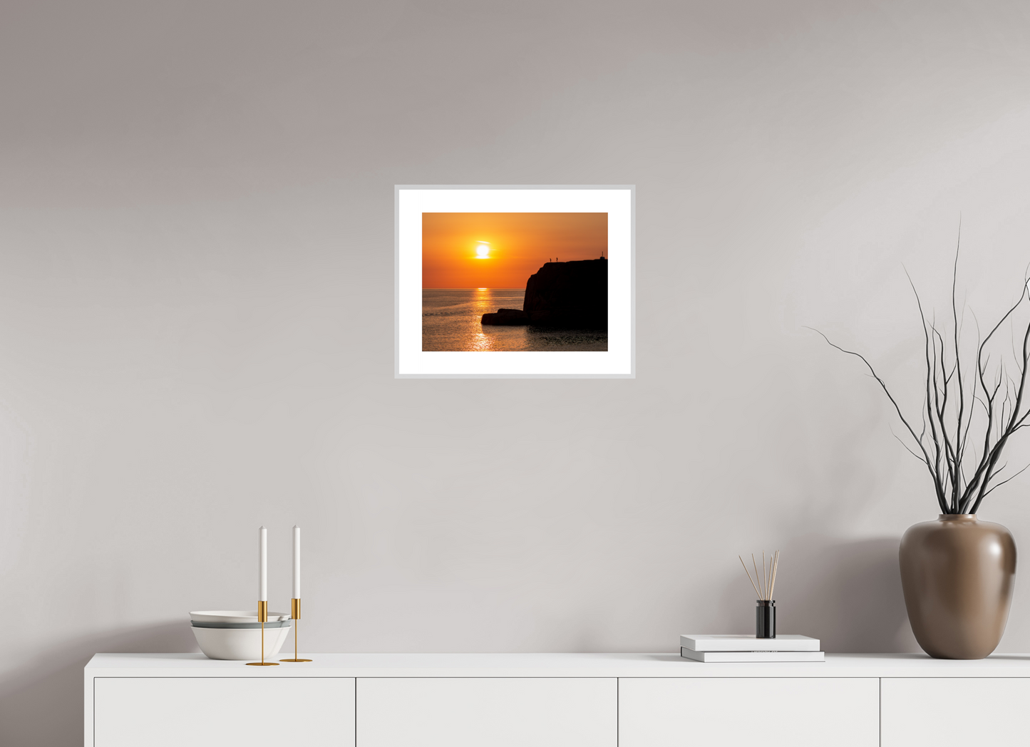Cliff in sunset