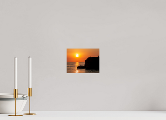 Cliff in sunset