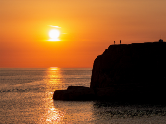 Cliff in sunset